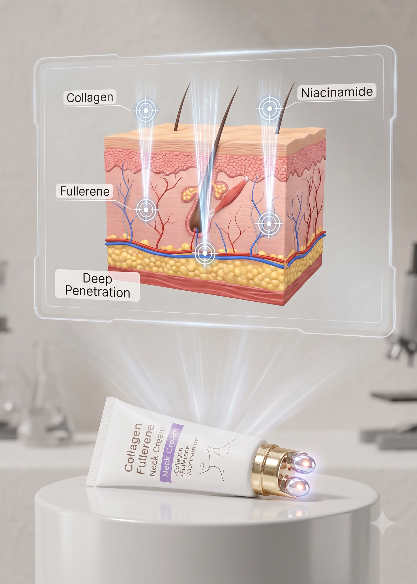 Advanced Collagen V-Roller Neck Cream Pro